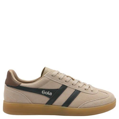 Gola Viper leren suède sneakers - beige/donkergroen