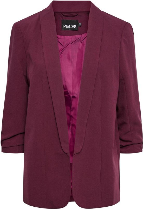 Pieces Blazer Pcbosella 3/4 Blazer Noos 17090996 Grape Wine Dames Maat - XS