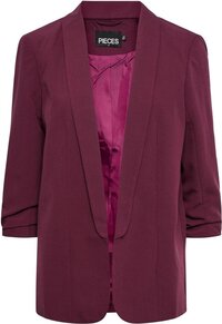 Pieces Blazer Pcbosella 3/4 Sleeve - Grape Wine - XS