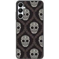 Samsung Galaxy A05S Floral skull Verstevigd hoesje met sublimatie bedrukking