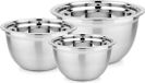 Space Home Bol de cuisine en Acier inoxydable - Set de 3 - 20 24 & 28 cm