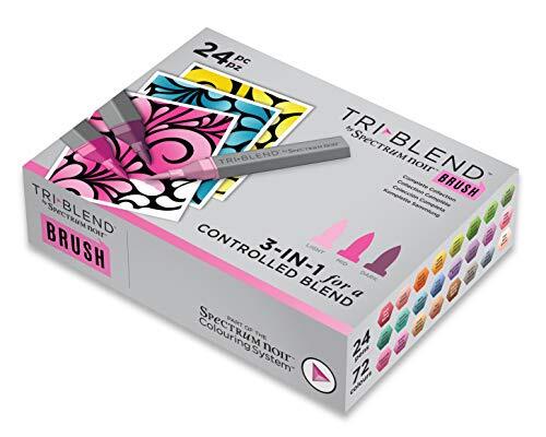 Crafter's Companion Crafter's Companion Spectrum Noir Triblend 3-in-1 Alcohol Marker-Complete Collection-Pack van 24, Multi, one size