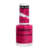 Andreia Professional NutriColor Vernis à Ongles Respirant Vegan et Cruelty-Free Art des Ongles DIY avec Finition Brillante Longue Durée Couleur NC22 Pink Cherry 10,5 ml