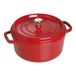 Staub Cocotte Braadpan - 24 cm - 3.8L - Kersenrood - Gietijzer