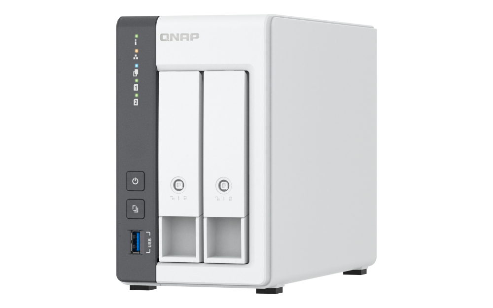 QNAP TS-216G NAS Server - 2-Bay - Cortex-A55 - 4GB RAM - White