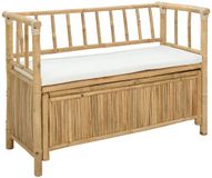 vidaXL Tuinbank met Opbergruimte 110 x 47 x 80 cm Bamboe Naturel