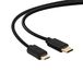 conecto 1,00 m USB C naar Mirco USB 2.0 verbindingskabel, vergulde stekkercontacten, datakabel en oplaadkabel, zwart