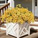 Satefello 20 bundels kunstbloemen voor buiten, UV-bestendige nepherfstbloem met plastic planten, kunstzijde, bloem voor buiten, veranda, hangende plantenbakdecoratie