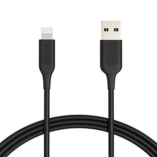 AmazonBasics Lightning-naar-USB-A-kabel, MFi-gecertificeerde iPhone-oplader - zwart, 183 cm (verpakking van 2 stuks)