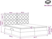 vidaXL Opbergbed met hoofdeinde Donkerblauw 180 x 200 cm Fluweel