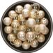 Decoris Kerstballen - 25x stuks - 6 cm - Kunststof - Champagne