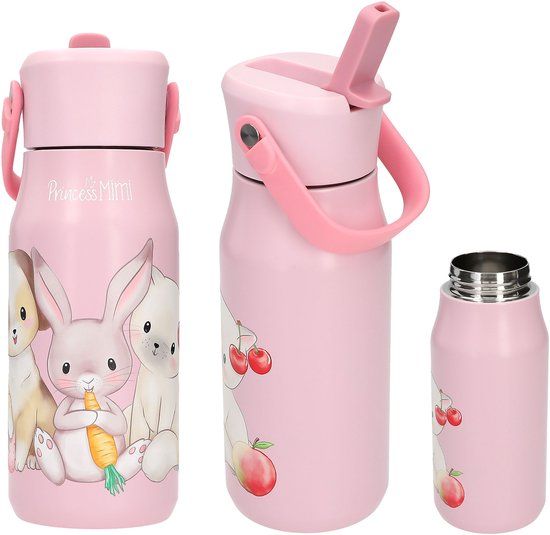 Depesche Princess Mimi Roestvrijstalen Drinkfles Roze
