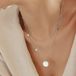 Hey Happiness Laagjes Cirkel – Collier Set Femme Acier inoxydable – Set de 2 – Réglable – Argent