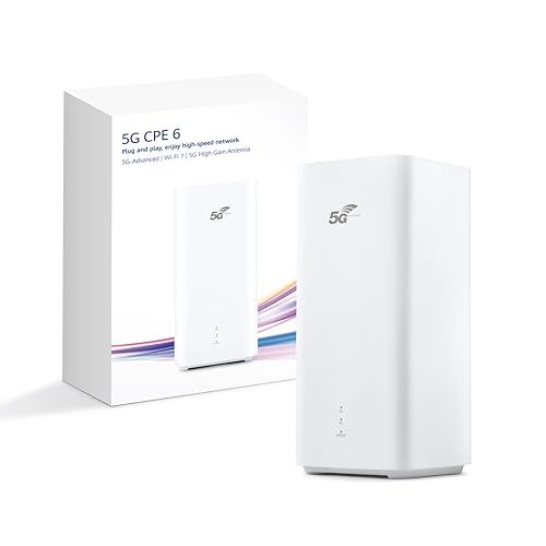 5G CPE 6, H165, baanbrekende 5G-A SIM-router, DL 11,7 Gbps/Wi-Fi 7 BE3600, 2,5 GE LAN/WAN-poort, 12dBi hoge-gain antenne voor extra dekking, 30 maanden garantie