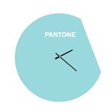 Homemania Moon wandklok, rond, voor woonkamer, keuken, kantoor, blauw, wit van metaal, 40 x 0,15 x 40 cm