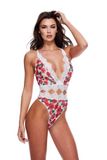Baci Lingerie sets-E32344 Lingerie Sets Wit Bloemen M/L