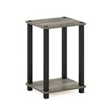 Furinno Industriële multifunctionele bijzettafel met metalen frame, Finn eik, 2-Tier