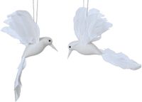 Decoris Kaemingk Vogel foam warm wit 2st kerst Decoris