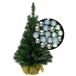 Merkloos / Sans marque Kerstversiering Mini kerstboom/kunst kerstboom H45 cm inclusief kerstballen mintgroen