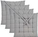 Giftdecor Stoelkussen Decorama - 4x - binnen/buiten - lichtgrijs - 40 x 40 x 5 cm - polyester