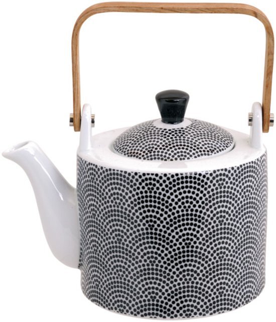 Tokyo Design Studio Nippon Black Theepot 0 8 liter in fraaie Geschenkdoos. Porseleinen Theepot met uitneembaar Theefilter