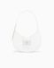 Armani Exchange Schoudertas voor dames, duurzaam, met zilverkleurig metallic logo, gebroken wit