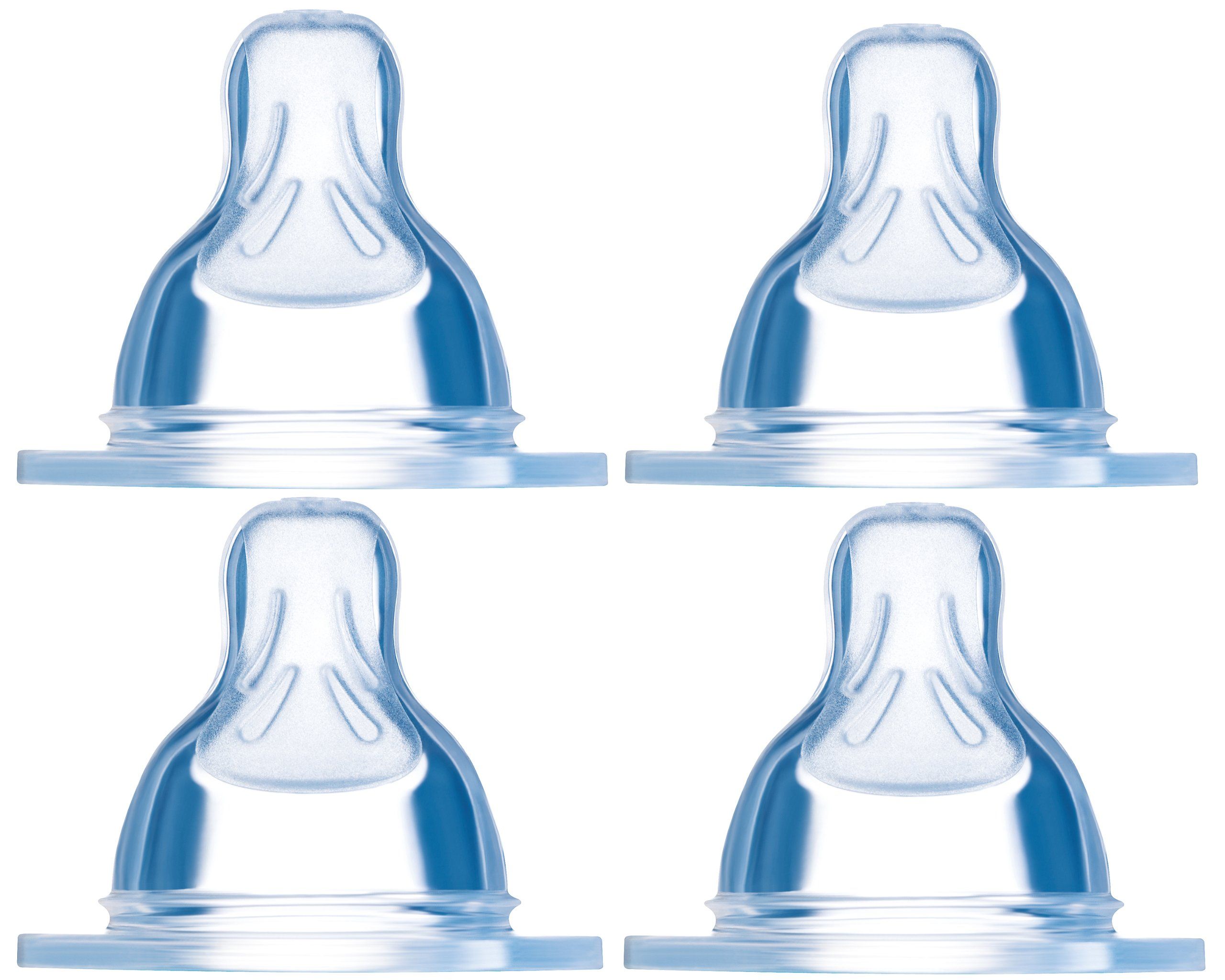 MAM Flessenzuigerset - Silicone Maat 1+2 - 4 stuks