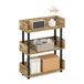 Furinno Turn-N-Tube 3-laags gereedschapsloos displayrek, Flagstaff eiken/zwart