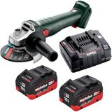 Metabo W 18 7-125 accu-haakse slijper 18 V 125 mm + 2x LiHD-accu 10,0 Ah + oplader
