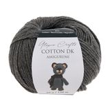 Utopia Crafts Amigurumi Katoenen DK-garen om te haken en te breien, 50% katoen, 50% gemengd acryl, 50 g (1, donkergrijs)
