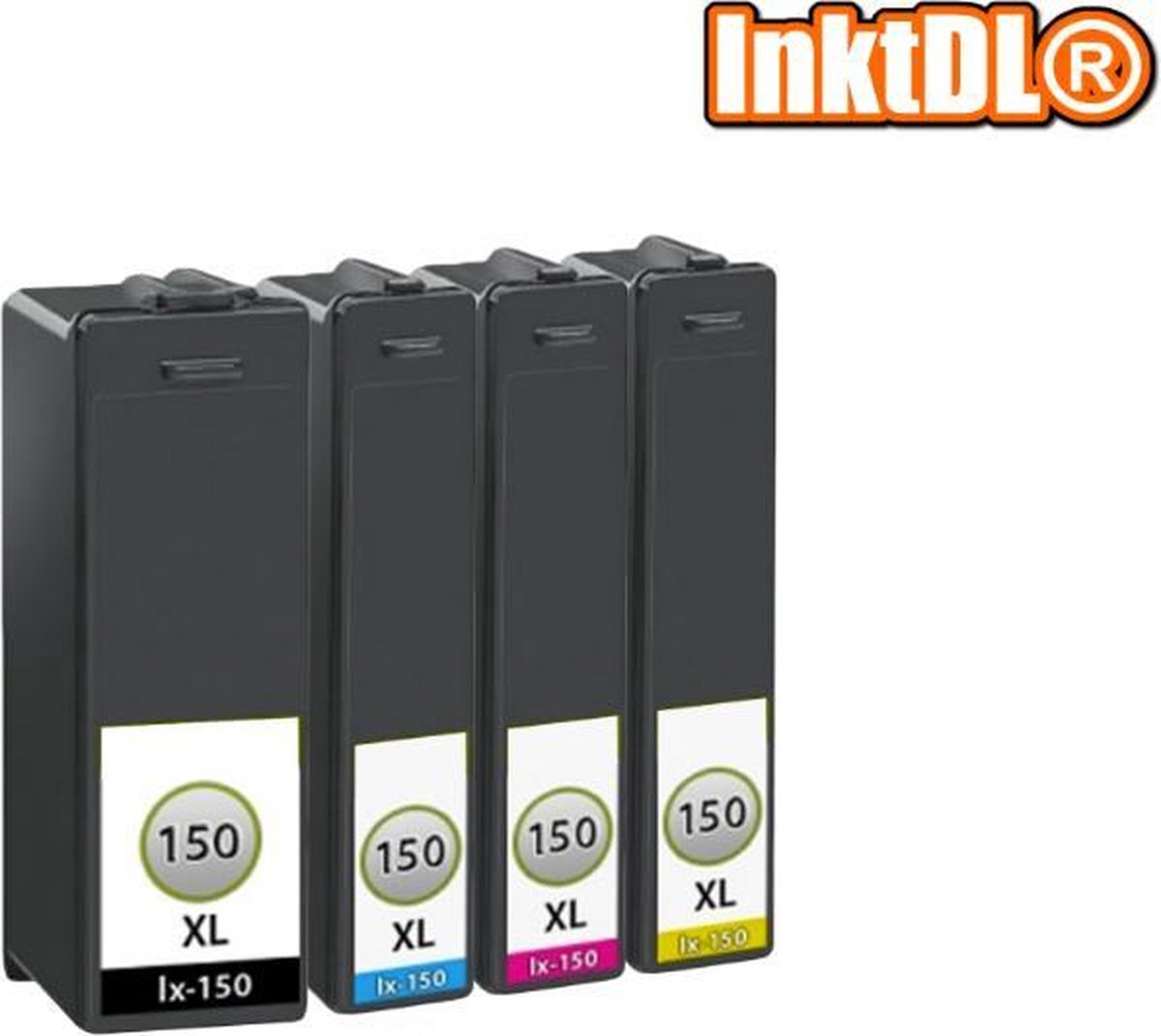 InktDL Compatible inkt cartridges voor Lexmark 150 / 150XL| Multipack van 4 cartridges geschikt voor Lexmark Interpret S415, Lexmark Intuition S515, Lexmark Pro 715, Lexmark Pro 910, Lexmark Pro 915, Lexmark S315