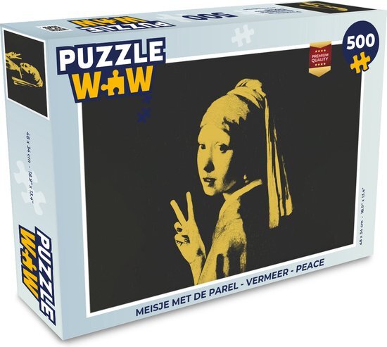 MuchoWow Puzzel Meisje met de parel - Vermeer - Peace - Legpuzzel - Puzzel 500 stukjes