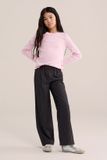 WE Fashion Meisjes straight fit broek met krijtstreep
