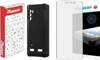 myPHONE Verre trempé 9H pour myPHONE Hammer IRON 4 - 5.45" + housse TPU noir