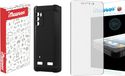myPHONE Verre trempé 9H pour myPHONE Hammer IRON 4 - 5.45" + housse TPU noir
