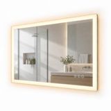 Relaxdays badspiegel, 50 x 70 cm, LED, stopcontact, anti-condens, dimbaar, warmwit tot koudwit, touch, rechthoekig