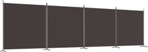 vidaXL Kamerscherm met 4 panelen 698x180 cm stof bruin