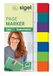 SIGEL HN677 Transparante Index Pagina Markers, 7 x 40 strips, Rood/mint/Oranje/violet/Blauw/Geel/Groen