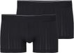 CALIDA Boxershorts Pure & Style 2P Zwart Gestreept Katoen/Elastaan Heren Maat M