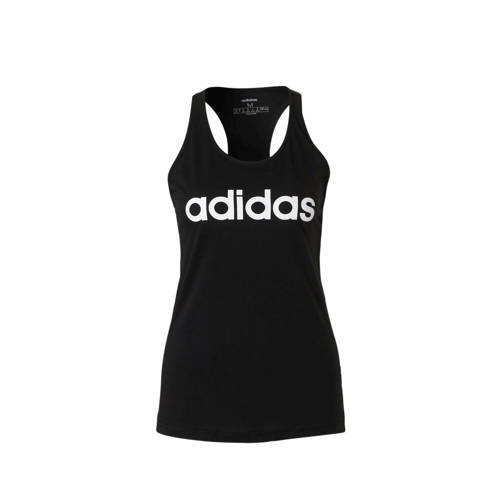 Adidas performance sporttop zwart dames Zwart/wit