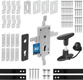 KOTARBAU® Garagedeurslot, Kanteldeurslot, Verzinkt Staal, 60 mm, Zilver