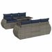 vidaXL Loungeset 7-delig avec coussins, polyrattan, acacia, gris
