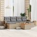 Prolenta Maison Exclusive - Tuinset voor de tuin, 7-delig, met kussens, mix van beige kleur, gemaakt van polyrotan
