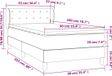 vidaXL Boxspring met matras stof taupe 90x200 cm