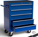AREBOS Gereedschapswagen Trolley - 5 Lades - Blauw