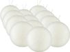 Gerimport Gerim Kerstballen - 12 stuks - wit - kunststof - glitters - D5 cm