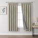 Joydeco 100% verduisteringsgordijnen, linnen, met plooiband, set van 2, 160 x 132 cm