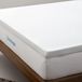 Matelas topper - Mousse à mémoire de forme avec gel - 140 x 200 cm - 5 cm - Blanc