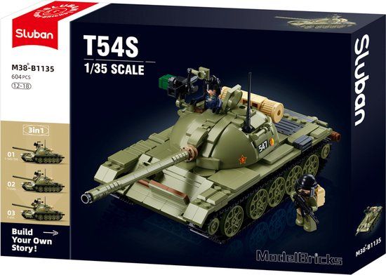 Sluban - Medium Tank (MBT) 3 In 1 M38-B1135 - 604 Pieces - Green