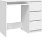 Bureau blanc bois modifié 90x45x76 cm